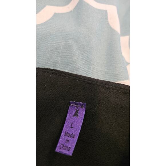 Luca Milano Size Large Black Sheer Wide Leg Pants - Picture 5 of 12